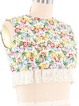 1960's Beaded Embroidered Tank Top Top arcadeshops.com