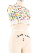 1960's Beaded Embroidered Tank Top Top arcadeshops.com