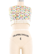 1960's Beaded Embroidered Tank Top Top arcadeshops.com
