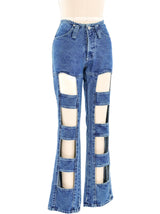 1990's Windowpane Jeans Bottom arcadeshops.com