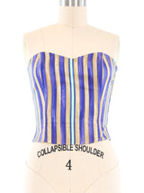 Louis Feraud Striped Bustier Top Top arcadeshops.com