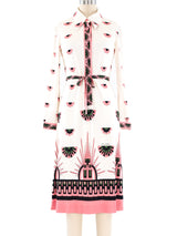 1960's Italian Printed Jersey Dress Dress arcadeshops.com