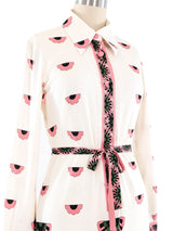 1960's Italian Printed Jersey Dress Dress arcadeshops.com