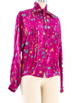 Emanuel Ungaro Floral Printed Blouse Top arcadeshops.com