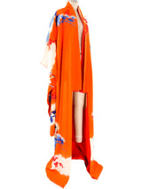 Floral and Crane Motif Embroidered Wedding Kimono Jacket arcadeshops.com