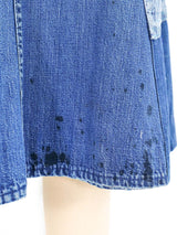 Patchwork Denim Midi Skirt Bottom arcadeshops.com