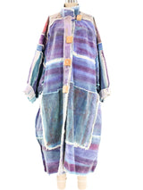 Hand Painted Pieced Denim Coat Outerwear arcadeshops.com