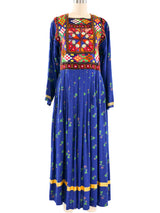 Floral Printed Embroidered Peasant Dress Dress arcadeshops.com