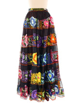 Hand Embroidered Mexican Net Skirt Bottom arcadeshops.com