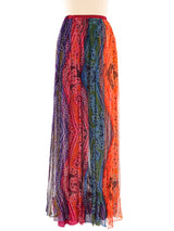 Scarf Printed Maxi Wrap Skirt Bottom arcadeshops.com