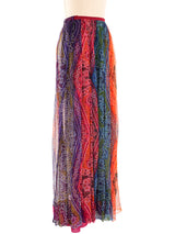 Scarf Printed Maxi Wrap Skirt Bottom arcadeshops.com