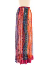 Scarf Printed Maxi Wrap Skirt Bottom arcadeshops.com
