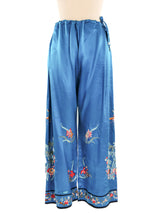 Embroidered Silk Chinese Pajamas Suit arcadeshops.com
