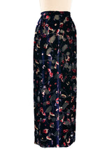 Chanel Velvet Burnout Palazzo Pant Bottom arcadeshops.com