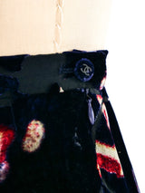 Chanel Velvet Burnout Palazzo Pant Bottom arcadeshops.com