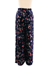 Chanel Velvet Burnout Palazzo Pant Bottom arcadeshops.com