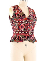 Geoffrey Beene Embroidered Velvet Vest Jacket arcadeshops.com