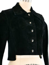 Gucci Cropped Suede Jacket Jacket arcadeshops.com