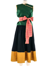 Geoffrey Beene Colorblock Metallic Skirt Ensemble Suit arcadeshops.com