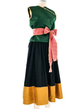 Geoffrey Beene Colorblock Metallic Skirt Ensemble Suit arcadeshops.com