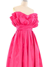 Victor Costa Fuchsia Strapless Gown Dress arcadeshops.com