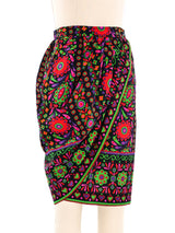 1991 Yves Saint Laurent Floral Wrap Skirt Bottom arcadeshops.com