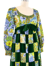 Malcolm Starr Floral Brocade Maxi Dress Dress arcadeshops.com