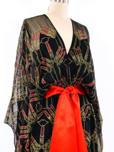 1968 Zandra Rhodes Lipstick Printed Silk Caftan Dress arcadeshops.com