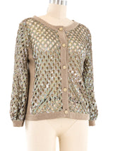 Chanel Sequined Knit Cardigan Jacket arcadeshops.com