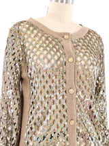 Chanel Sequined Knit Cardigan Jacket arcadeshops.com