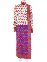 Donald Brooks Floral Embroidered Crepe Dress Dress arcadeshops.com