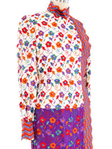 Donald Brooks Floral Embroidered Crepe Dress Dress arcadeshops.com