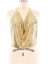 Whiting and Davis Metal Mesh Halter Top Top arcadeshops.com