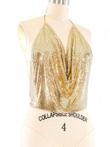 Whiting and Davis Metal Mesh Halter Top Top arcadeshops.com