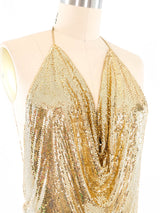 Whiting and Davis Metal Mesh Halter Top Top arcadeshops.com