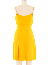 1970's Salvatore Ferragamo Yellow Chain Accented Skirt Ensemble Suit arcadeshops.com