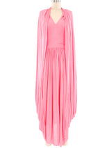 Celine Caped Jersey Gown Dress arcadeshops.com