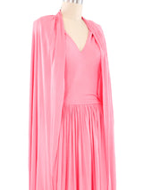 Celine Caped Jersey Gown Dress arcadeshops.com