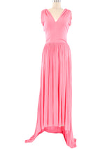 Celine Caped Jersey Gown Dress arcadeshops.com