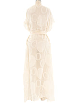 Ivory Silk Chiffon Duster Jacket arcadeshops.com