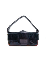 1940's Eric de Kolb Metallic Snakeskin Accordion Purse Accessory arcadeshops.com