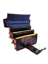 1940's Eric de Kolb Metallic Snakeskin Accordion Purse Accessory arcadeshops.com