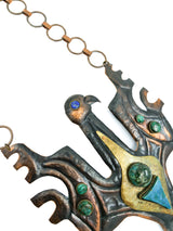 Mixed Metal Firebird Breastplate Necklace Accessory arcadeshops.com