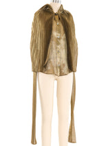 Romeo Gigli Exaggerated Detail Metallic Blouse Top arcadeshops.com