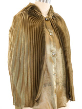Romeo Gigli Exaggerated Detail Metallic Blouse Top arcadeshops.com