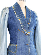Love Melody Studded Patchwork Denim Jacket Jacket arcadeshops.com