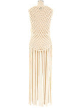 1970's Fringed Crochet Vest Jacket arcadeshops.com