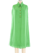 Galanos Layered Silk Shift Dress Dress arcadeshops.com