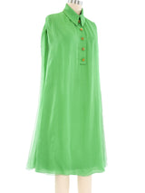 Galanos Layered Silk Shift Dress Dress arcadeshops.com