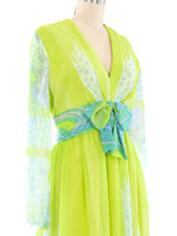 Psychedelic Printed Chiffon Maxi Dress Dress arcadeshops.com
